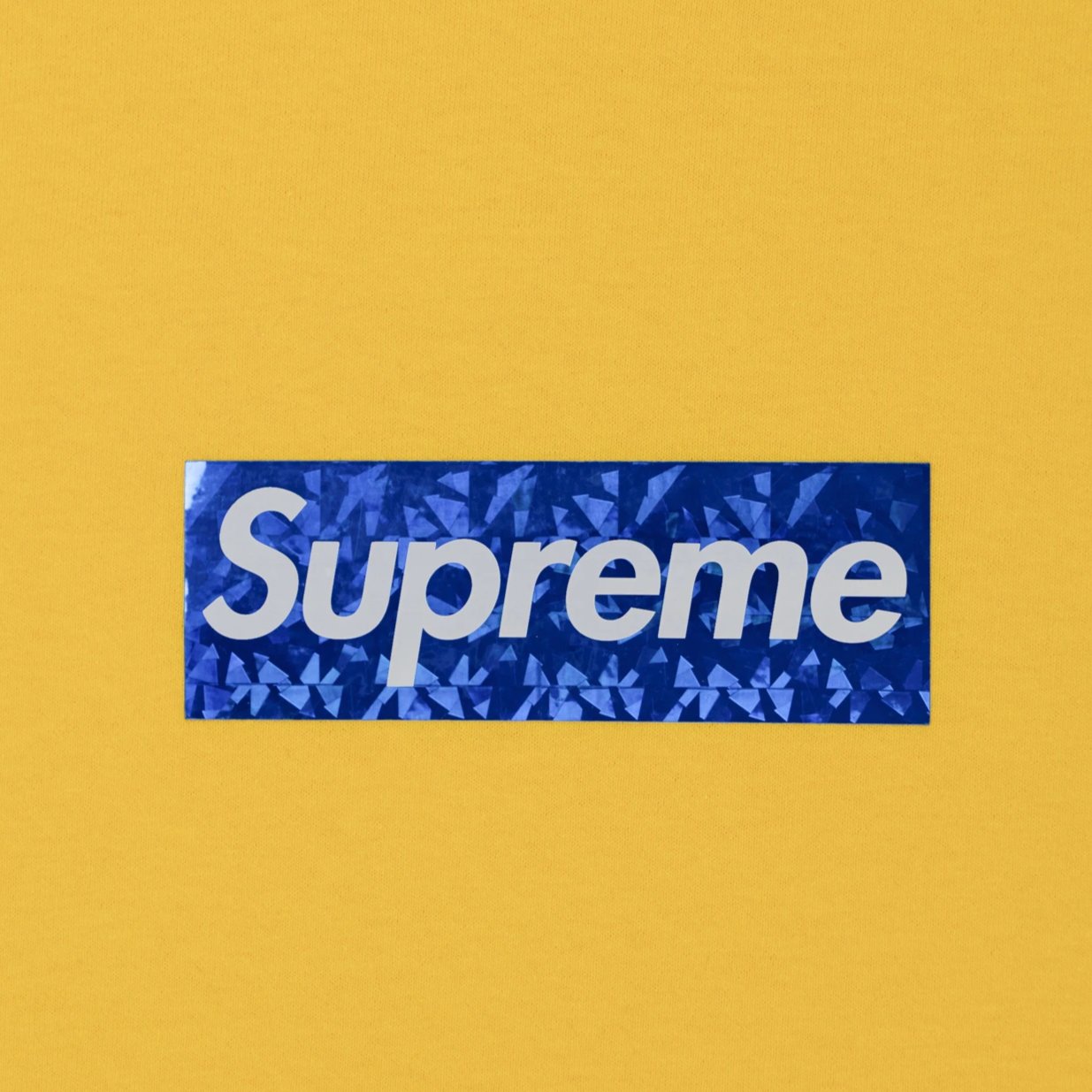 Supreme Blue/Yellow Holographic Box Logo Tee– The Box Logo Collection